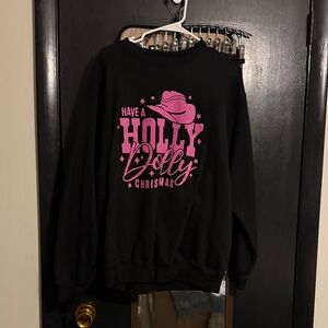 Black 'Holly Dolly' Christmas Sweater